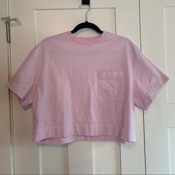 Athleta Pink Cropped Tee Size XS - Picture 1 of 8